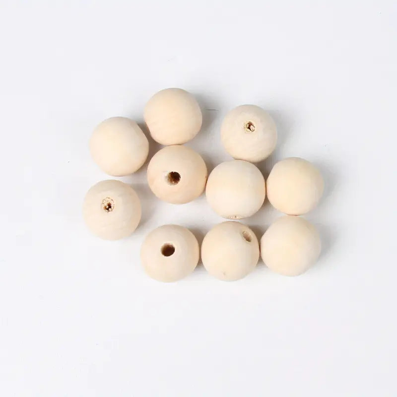 Mother’s Day Pink Floral Wooden Beads - Set of 50 - Sugar Pink Boutique