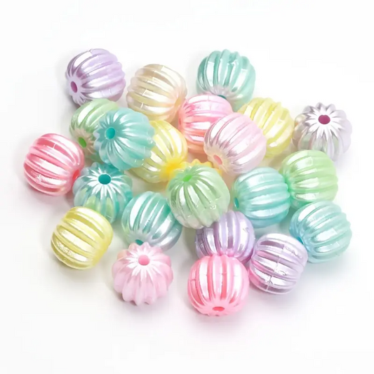 Spring Pastel Acrylic Beads - 10mm x 11mm - Set of 50 - Sugar Pink Boutique