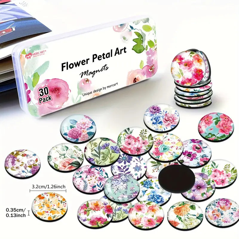 Spring Floral Magnets - Set of 30 - Sugar Pink Boutique