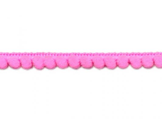Baby Pom Pom Trim - Hot Pink - 1/4 inch Ball Fringe - 1 Yard