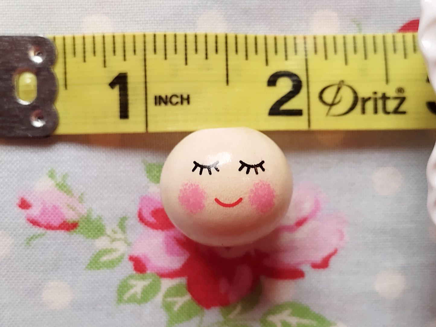 Angel Doll Face Wooden Beads - Set of 10