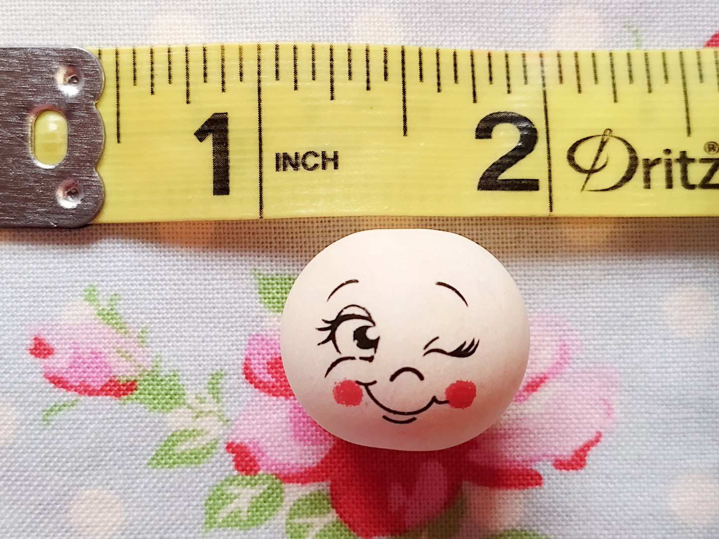 Happy Face Wooden Beads - Set of 10