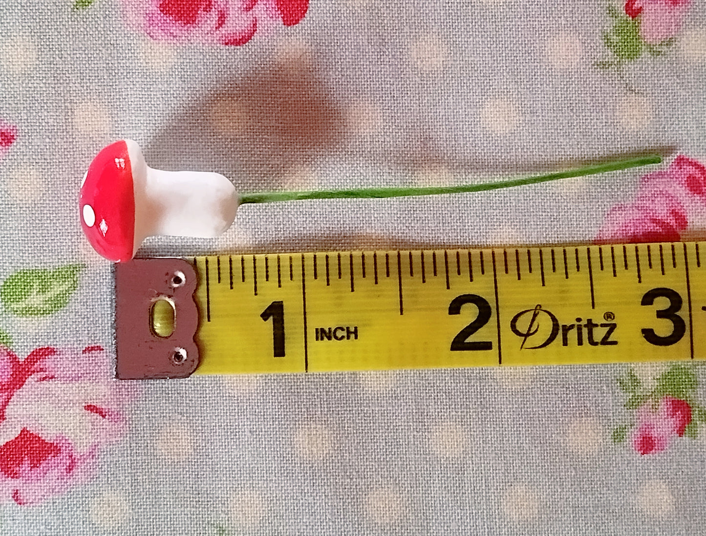 Miniature Foam Red Mushrooms - Set of 12