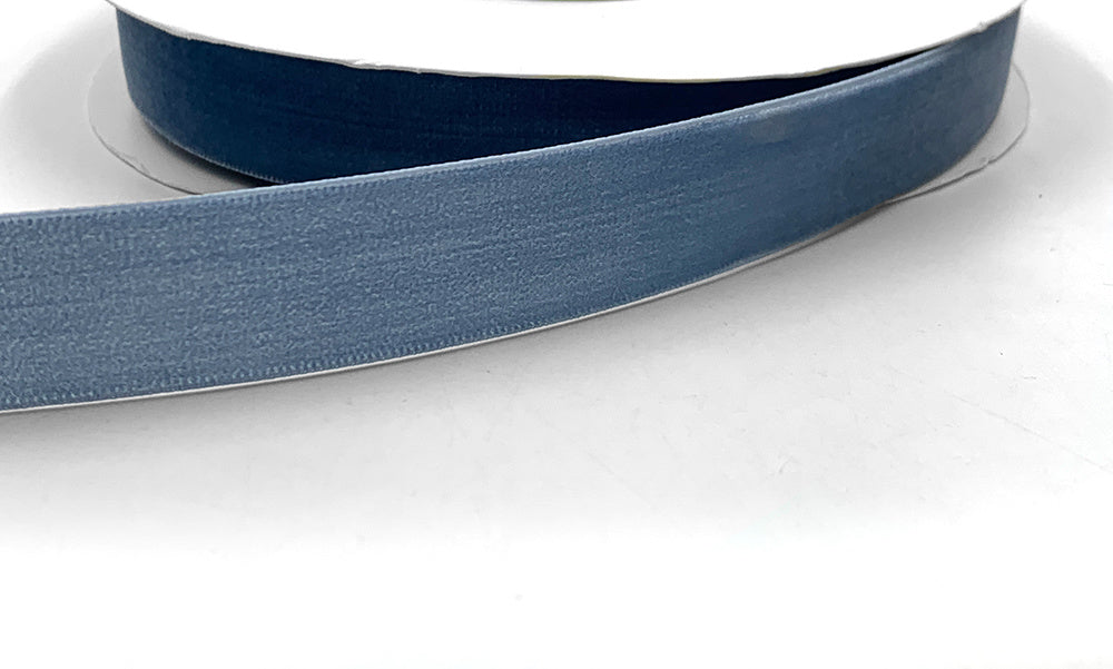 Slate Blue Velvet Ribbon - 3/4 inch - 1 Yard