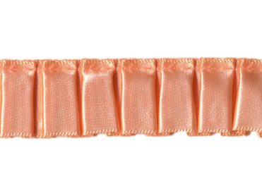 Ruffled Box Pleated Satin Ribbon/Trim - Peach - 7/8 inch - 1 Yard - Sugar Pink Boutique