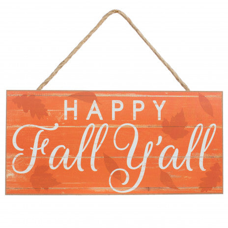 12” Wooden Sign: Happy Fall Ya’ll - Sugar Pink Boutique
