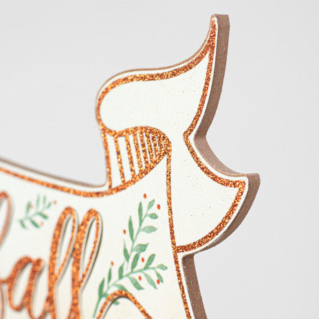 15" Wooden Sign: Hello Fall Banner - Sugar Pink Boutique