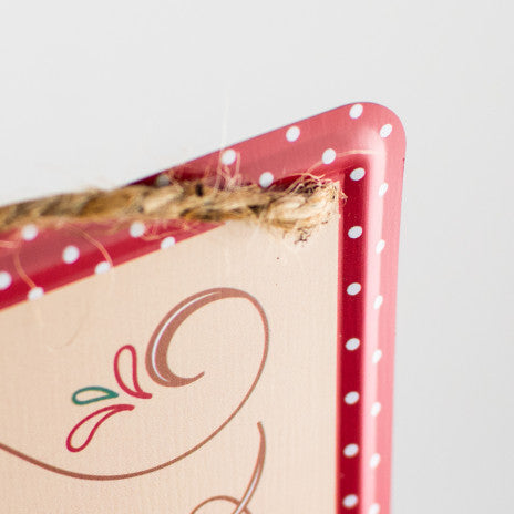 12" Embossed Metal Sign: Gingerbread Spice Nice - Sugar Pink Boutique