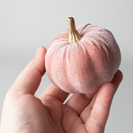 3" Velvet Foam Pumpkins: Rose Pink - (Set of 6) - Sugar Pink Boutique