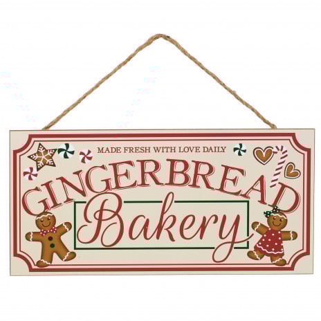 12" Wooden Sign: Gingerbread Bakery - Sugar Pink Boutique