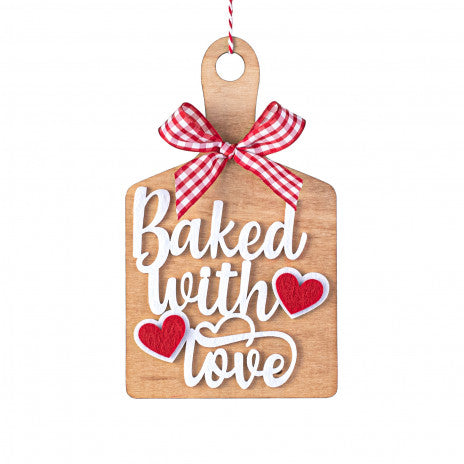 8" Baked with Love Chop Board Ornament - Sugar Pink Boutique