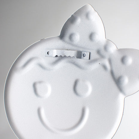 13" Metal Embossed Decoration: Gingerbread Girl