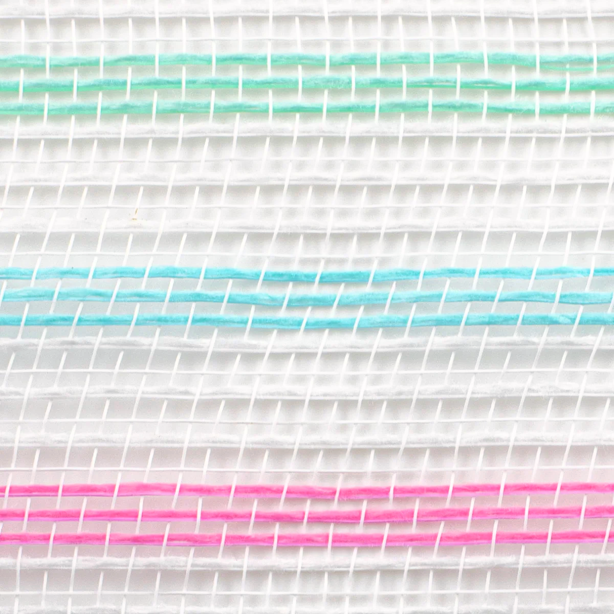 10 1/2" Faux Jute Stripe Mesh: White, Pink, Mint, Light Blue