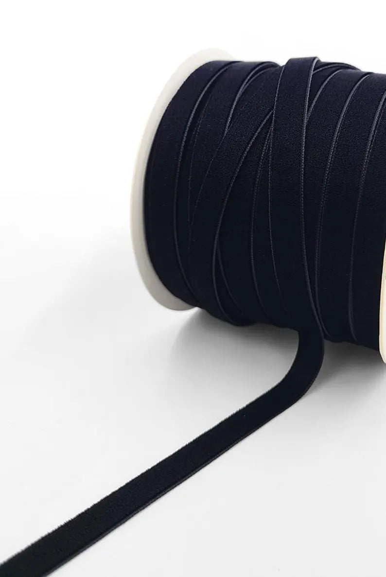 Black Raven Velvet Ribbon - 3/8 inch - 1 Yard