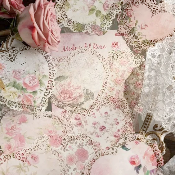 Shabby Rose Vintage Style Lace Doily Papers - Set of 10 - Sugar Pink Boutique