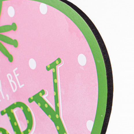 12" Wooden Sign: Don't Worry, Be Hoppy Frog - Sugar Pink Boutique