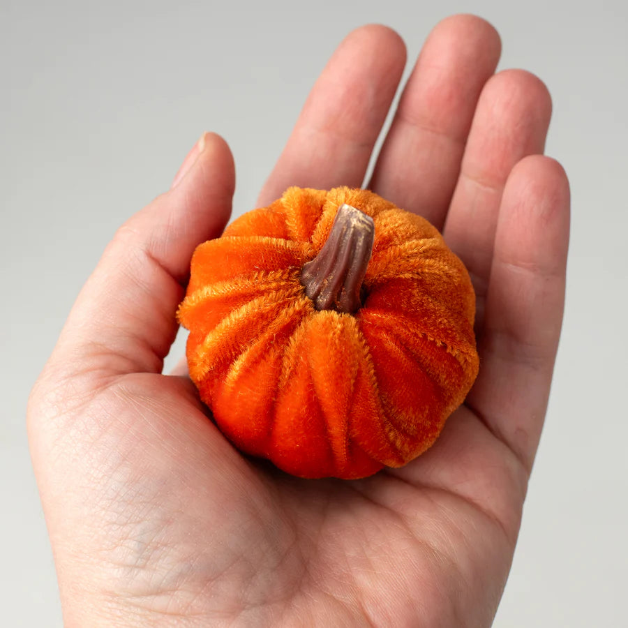 2" Velvet Foam Pumpkins: Orange (Set of 6) - Sugar Pink Boutique