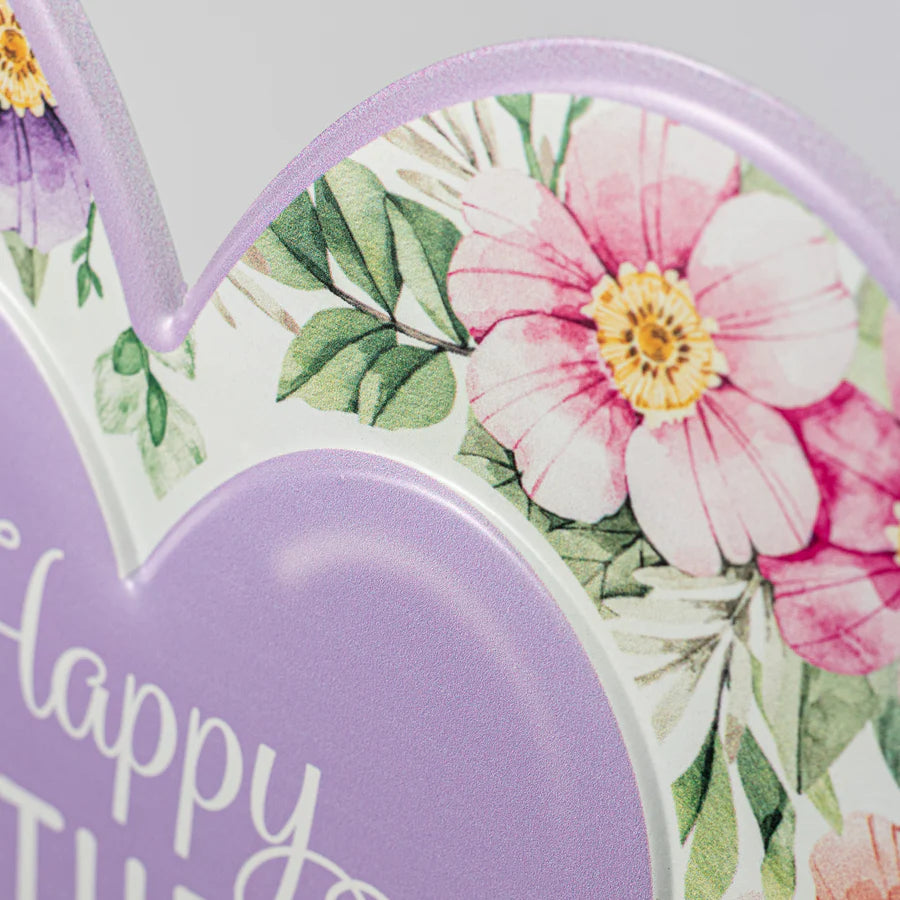 12" Metal Embossed Hanger: Happy Mother's Day Heart - Sugar Pink Boutique