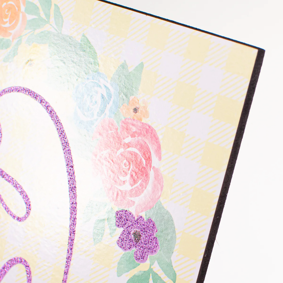 10" Square Wooden Sign: Easter Blessings Floral Wreath