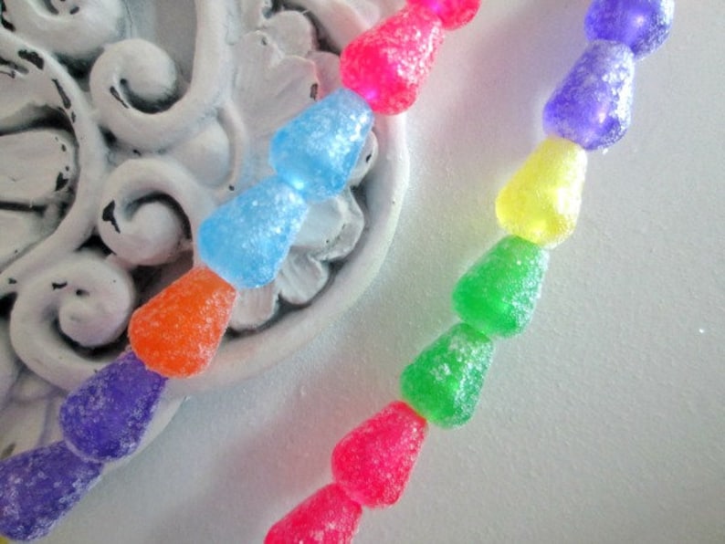 Miniature Sugary Gumdrop Garland - Candies 3/8 inch - Garland 4 ft