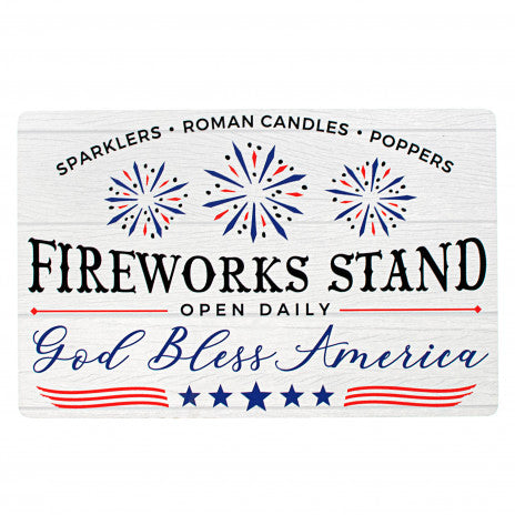 11" Waterproof PVC Sign: Fireworks Stand - Sugar Pink Boutique