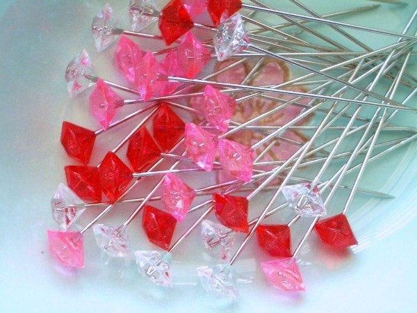 Corsage Crystal Pins - Sweet Treats - Set of 20