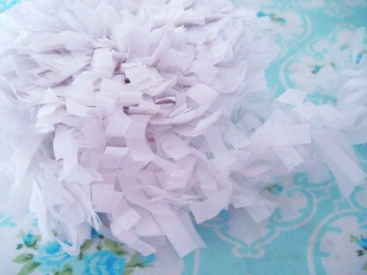 Tissue Garland Festooning Fringe - Marshmallow White - 2 inch - 1 Yard - Sugar Pink Boutique