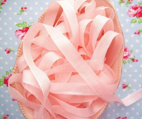 Vintage Style Seam Binding Ribbon - Ballet Pink - 1/2 inch - 1 Yard - Sugar Pink Boutique
