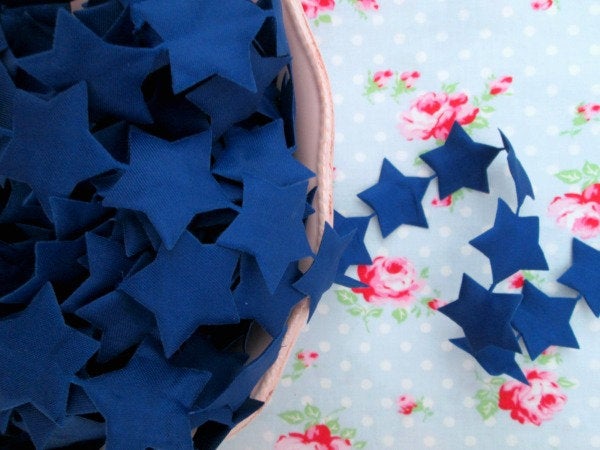 Blue Star Garland Ribbon - 1 1/2 inch - 1 Yard