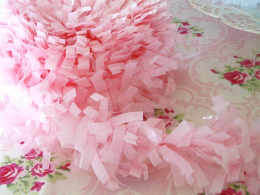 Tissue Garland Festooning Fringe - Cotton Candy Pink - 2 inch - 1 Yard - Sugar Pink Boutique