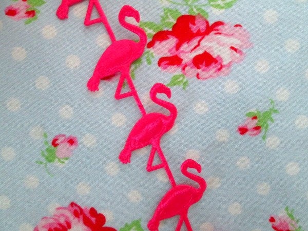 Fuchsia Pink Flamingo Cut Out Ribbon - 3/4 inch - 1 Yard - Sugar Pink Boutique
