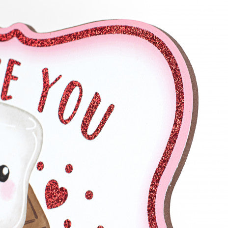 10" Scalloped Wooden Sign: Love You S'more Wreath Decoration - Sugar Pink Boutique