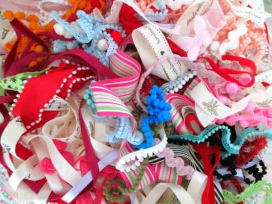 Grab Bags of Sugar Pink Boutique Ribbons & Trims