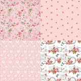 Pink Floral Shabby Chic 6" x 6" Paper Collection - 24- Sheets