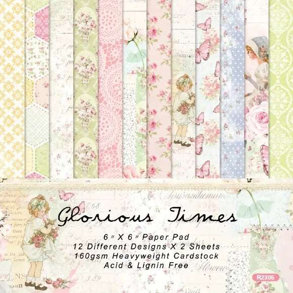 Glorious Times Shabby Chic Floral Pink and Green 6