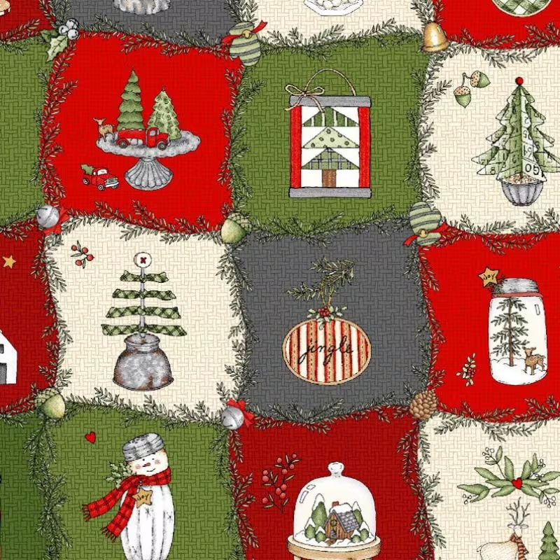 Traditional Christmas Jelly Roll - 2.55" X 19.7" - Polyester & Cotton Blend - Set of 40 Fabric Strips