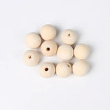 Pink Mother's Day Floral Wooden Beads - Set of 50