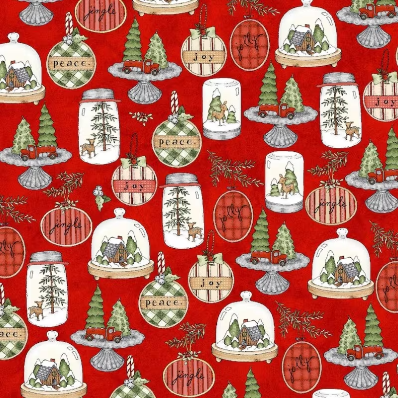Traditional Christmas Jelly Roll - 2.55" X 19.7" - Polyester & Cotton Blend - Set of 40 Fabric Strips