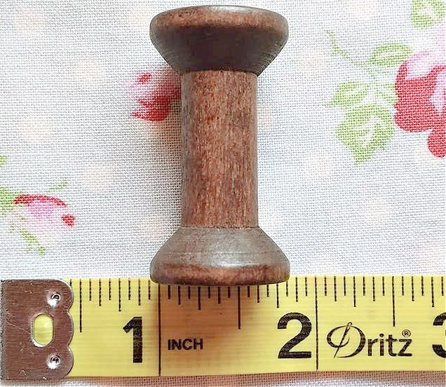 Set of 5 - Light Brown Wooden Spools - 1.57"