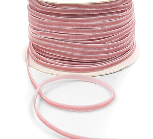 Dusty Pink Velvet String Ribbon - 1/8 inch - 1 Yard