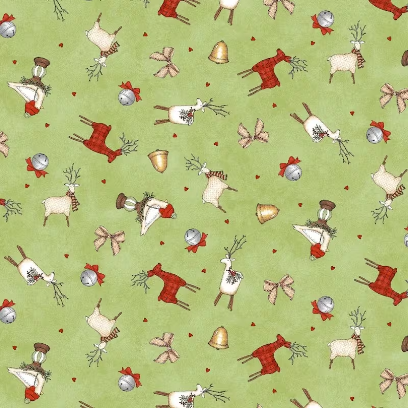 Traditional Christmas Jelly Roll - 2.55" X 19.7" - Polyester & Cotton Blend - Set of 40 Fabric Strips