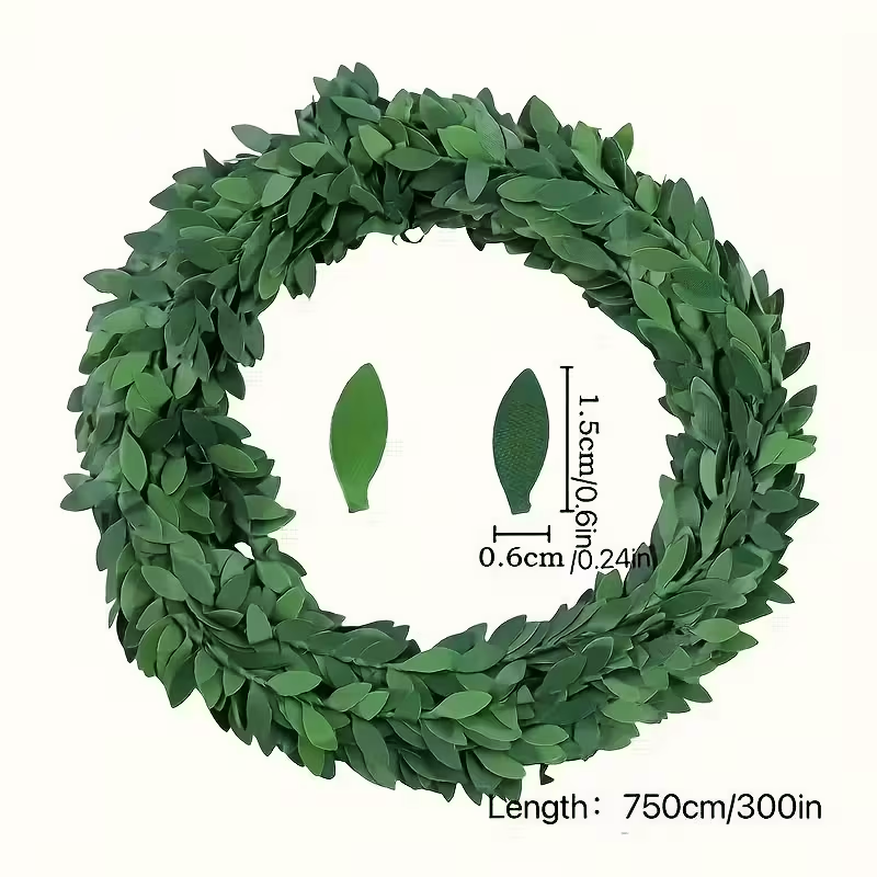 Miniature Baby Leaf Boxwood Garland - 3/4 inch - 1 Yard