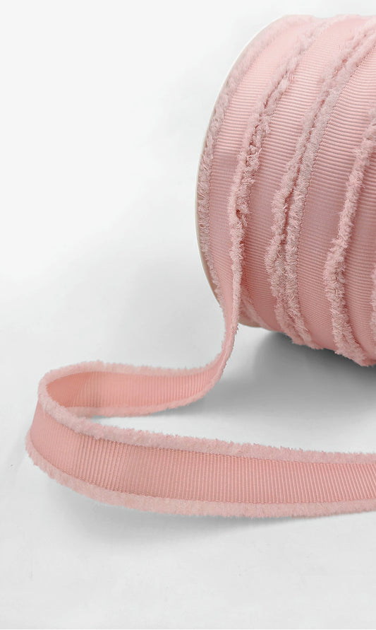 Fuzzy Grosgrain Ribbon - Dusty Mauve - 5/8" - 1 Yard