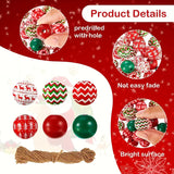 Christmas Sweater Design Wooden Beads - Set of 60