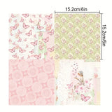 Glorious Times Shabby Chic Floral Pink and Green 6" x 6" Paper Collection - 24- Sheets