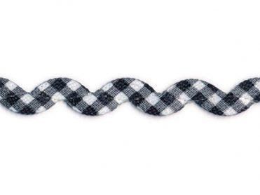 Printed Gingham Ric Rac Trim - 1/2 inch - 1 Yard