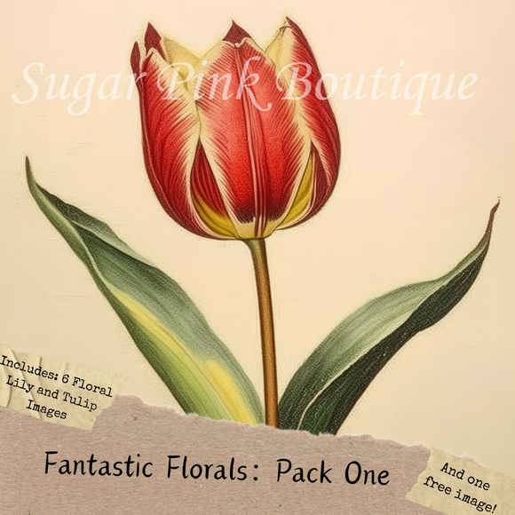 Fantastic Florals Clipart: Vintage Pack One