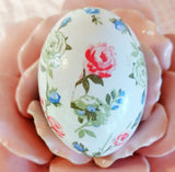 Decoupaged Wooden Easter Eggs - Set of 6