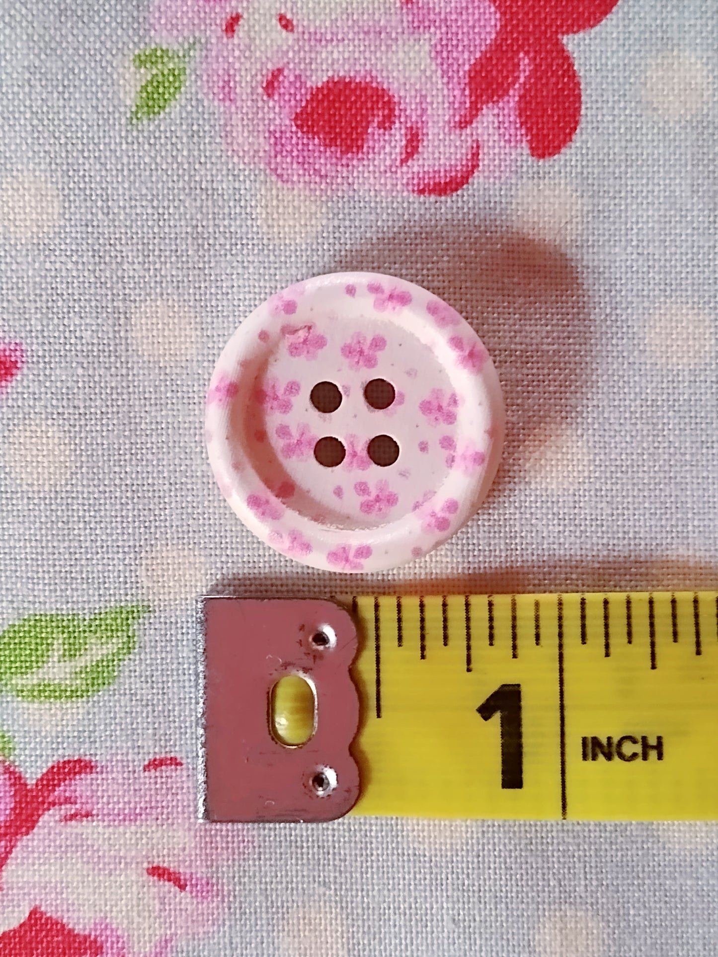 Spring Floral Wooden Painted Buttons - Set of 30