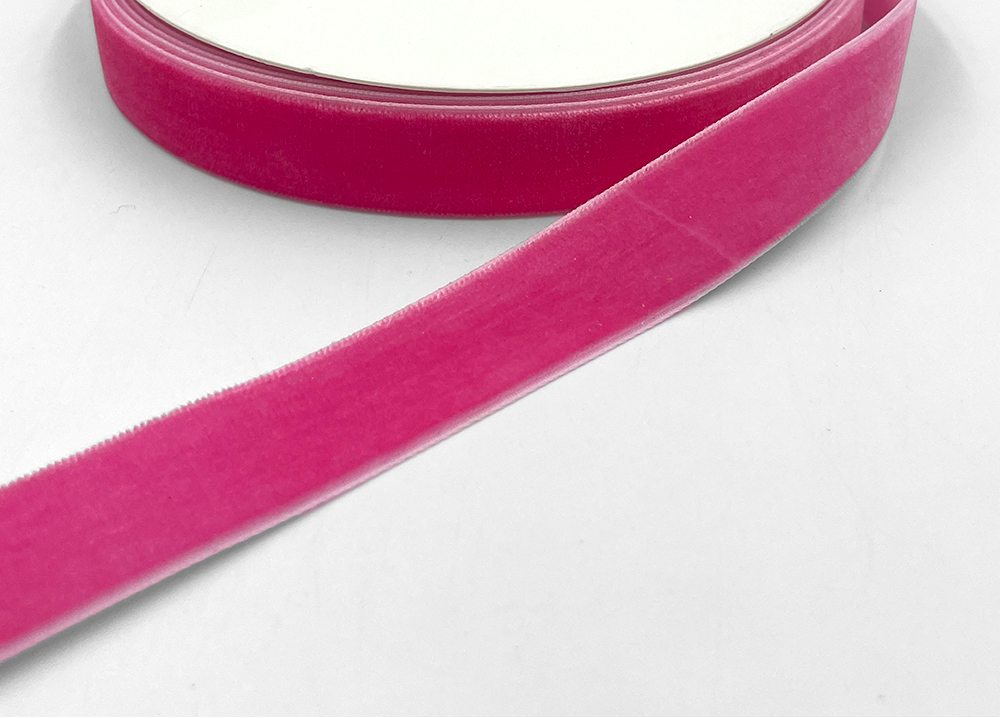 Fuchsia Pink Velvet Ribbon - 3/4 inch - 1 Yard